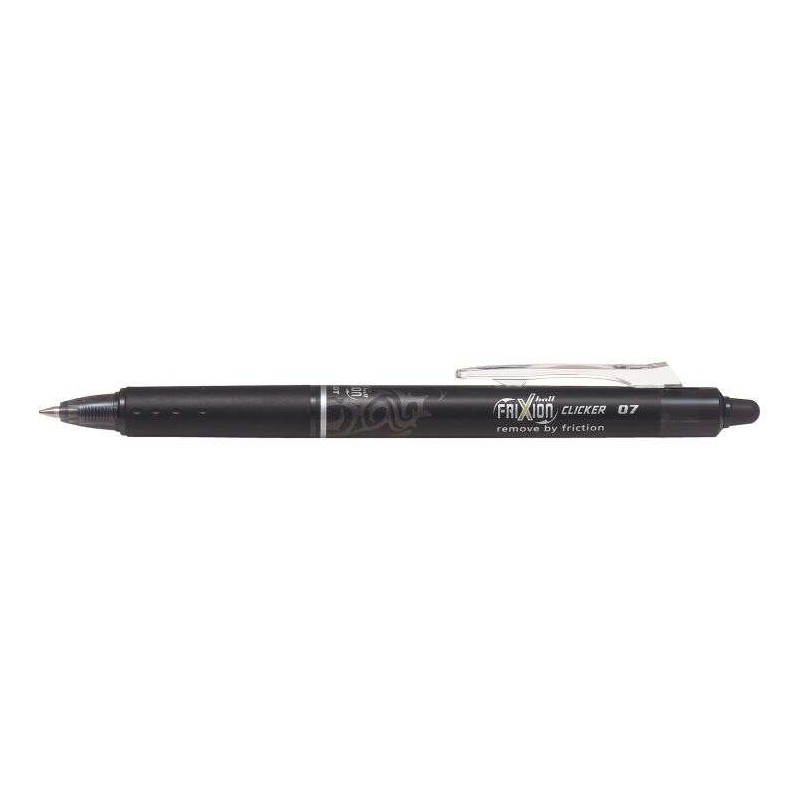 Penna gel a scatto. punta 0.7 mm. colore NERO - PILOT FRIXION BALL CLICKER
