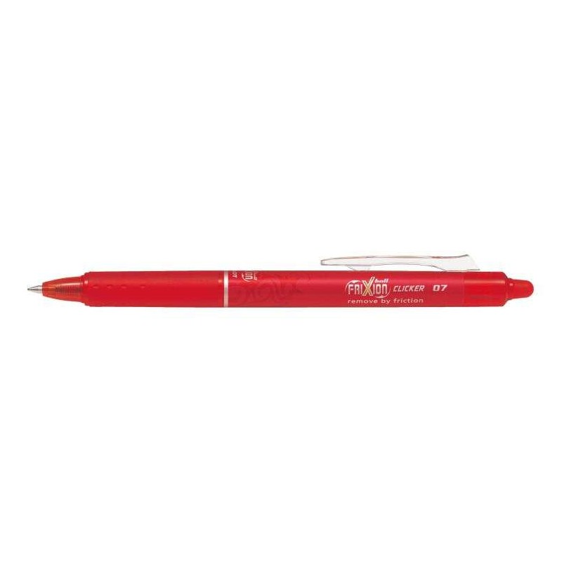 Penna gel a scatto. punta 0.7 mm. colore ROSSO - PILOT FRIXION BALL CLICKER
