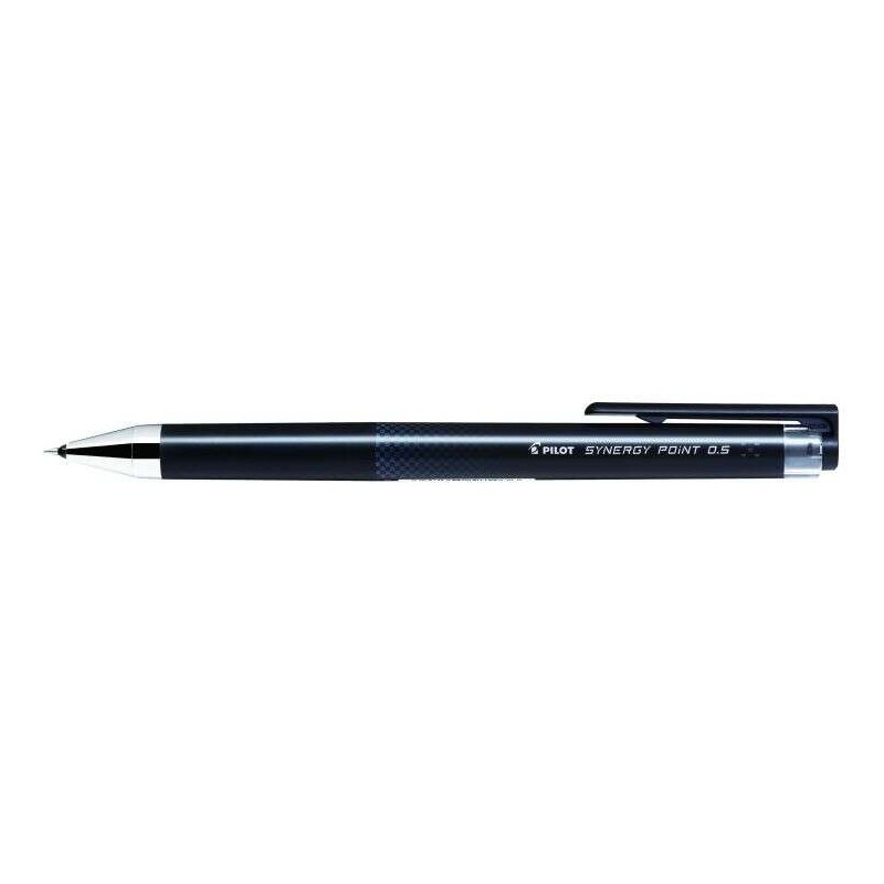 Penna gel retrattile Pilot Synergy Point - Ricaricabile - Punta fine 0.5 mm - Corsa 0.25 mm - Colore nero