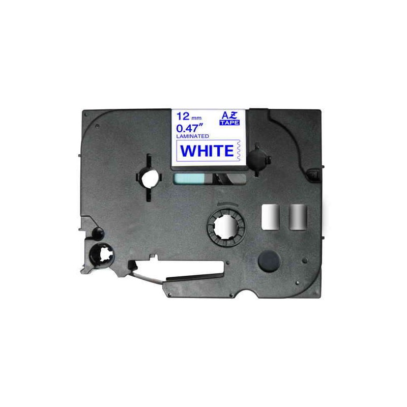 Brother TZe233 Cinta Laminada Generica de Etiquetas - Texto azul sobre fondo blanco - Ancho 12mm x 8 metros