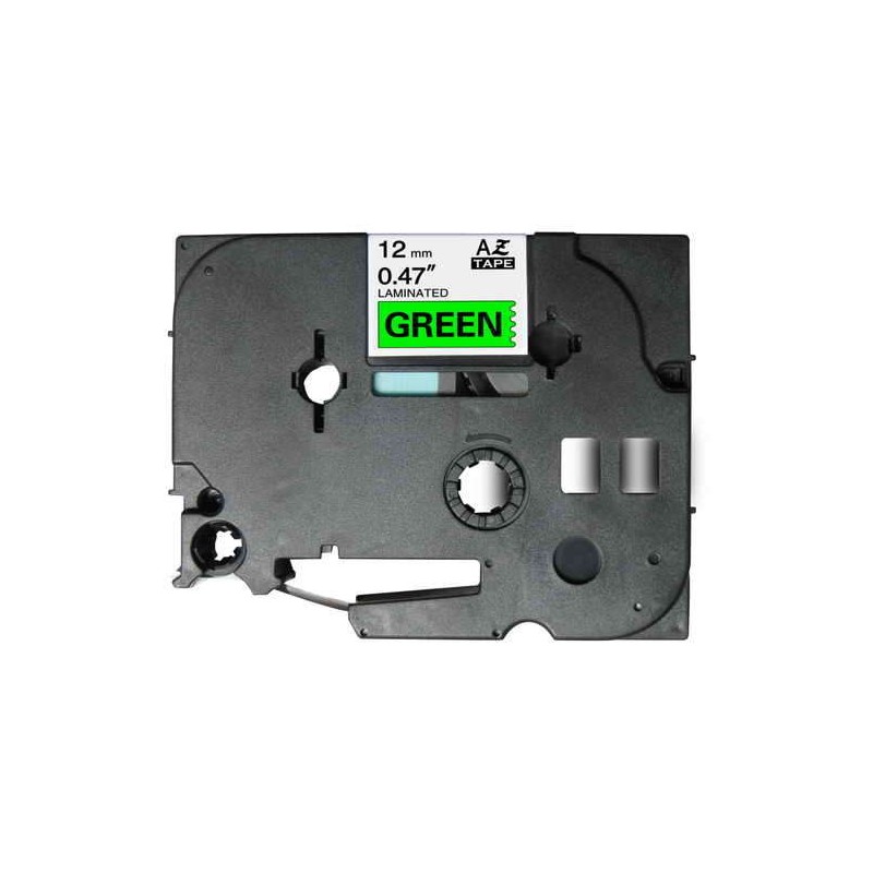 Brother TZe731 Cinta Laminada Generica de Etiquetas - Texto negro sobre fondo verde - Ancho 12mm x 8 metros