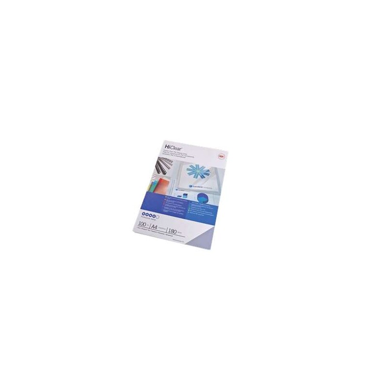 GBC HiClear Confezione da 100 copertine per rilegatura A4 - 180 micron - Colore trasparente