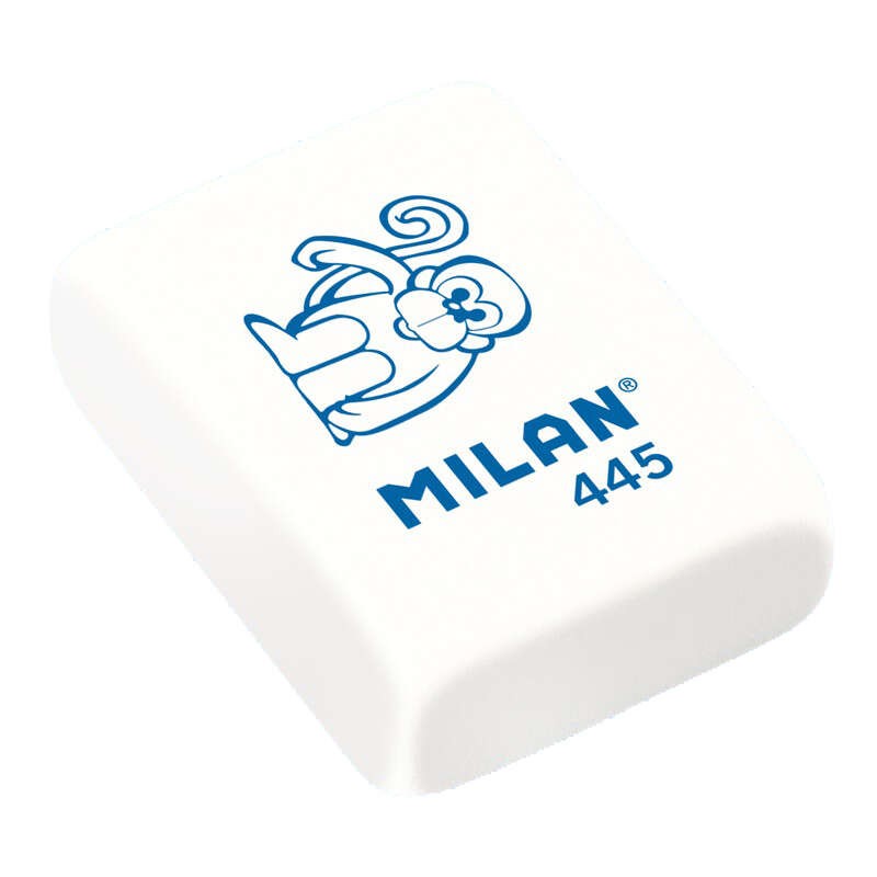 Gomma Rettangolare Milan 445 - Pangrattato - Gomma Sintetica - Disegni Bambini - Colori Assortiti