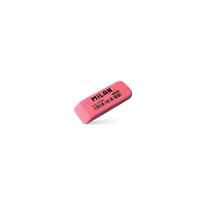 Gomma flessibile smussata Milan 4840 - Briciola di pane - Gomma sintetica - Colore rosa