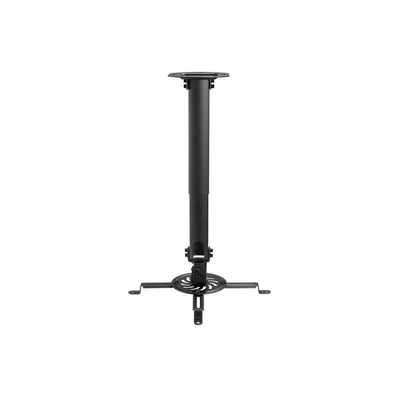 Supporto Girevole Universale Aisens - Supporto da Soffitto Inclinabile ed Estensibile per Proiettore - Fino a 13.5Kg - Colore Ne
