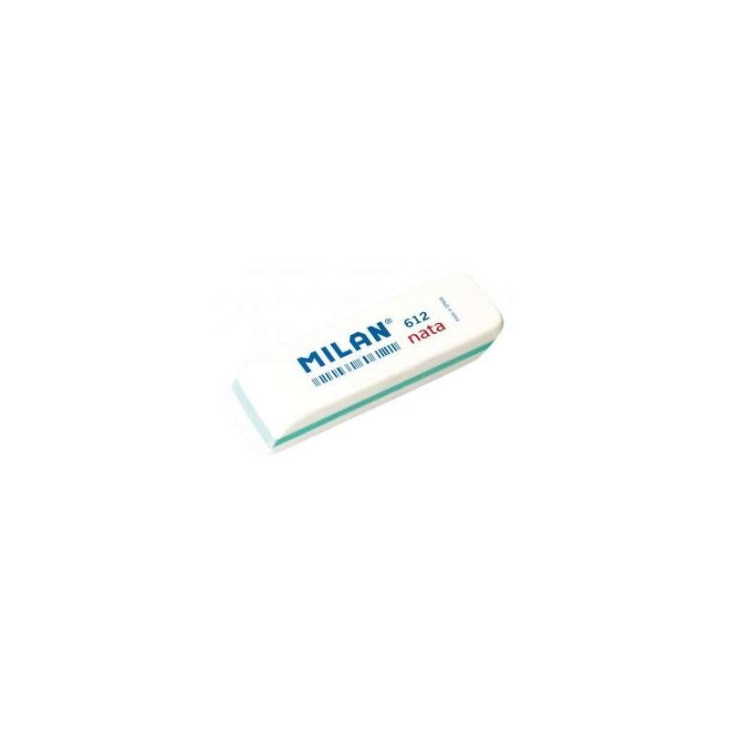Gomma smussata Milan Nata 612 - Plastica - Morbida - Non abrasiva - Colore bianco