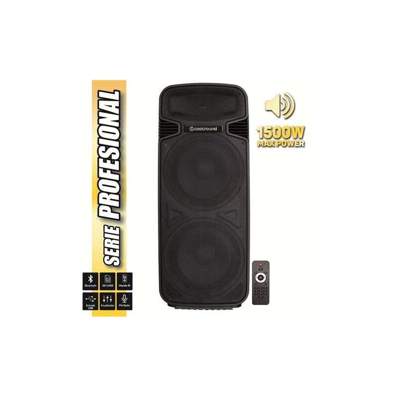 Coolsound Pro 500 Altoparlante Bluetooth amplificato 1500 W 2x15 450 W RMS - Ingresso USB. SD. jack microfono da 6.3 mm -