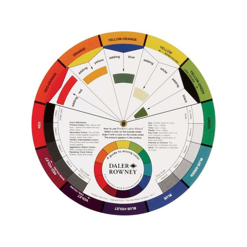 Ruota dei colori Daler Rowney: include la scala di grigi
