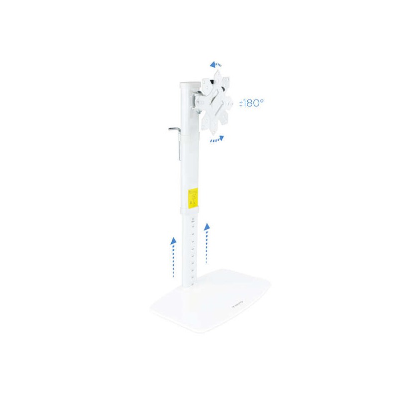 Tooq Supporto da tavolo per schermo Inclinazione rotante 17-27 - Colore bianco