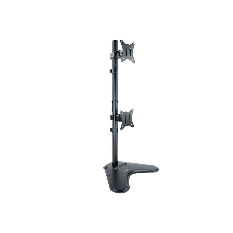 Tooq Supporto da Tavolo per 2 Monitor Verticali da 17-32 - Rotante e Inclinabile - Peso Max 9kg x Braccio - VESA 100