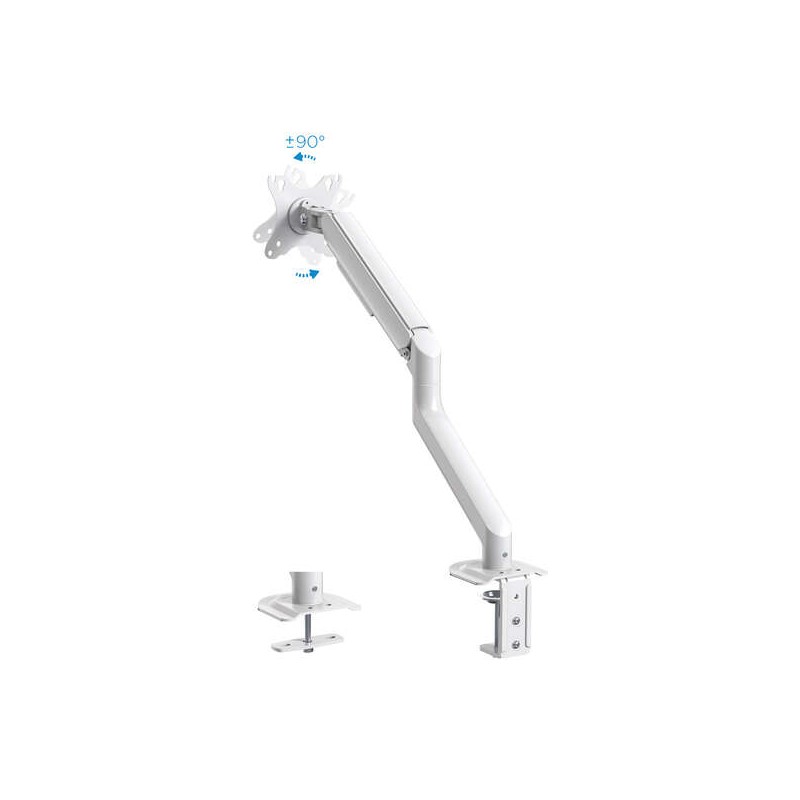 Tooq Supporto da tavolo per schermo Inclinazione rotante 1 braccio 17-32 - Colore bianco