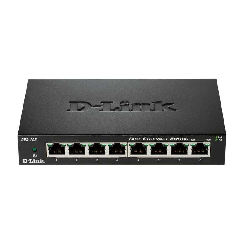 Switch D-Link 8 Porte Fast Ethernet 10/100 Mbps