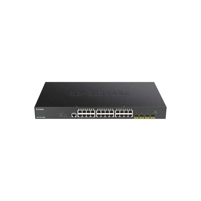 D-Link Switch Semigestionable 24 Puertos Gigabit PoE 370W + 4 Puertos 10G SFP+