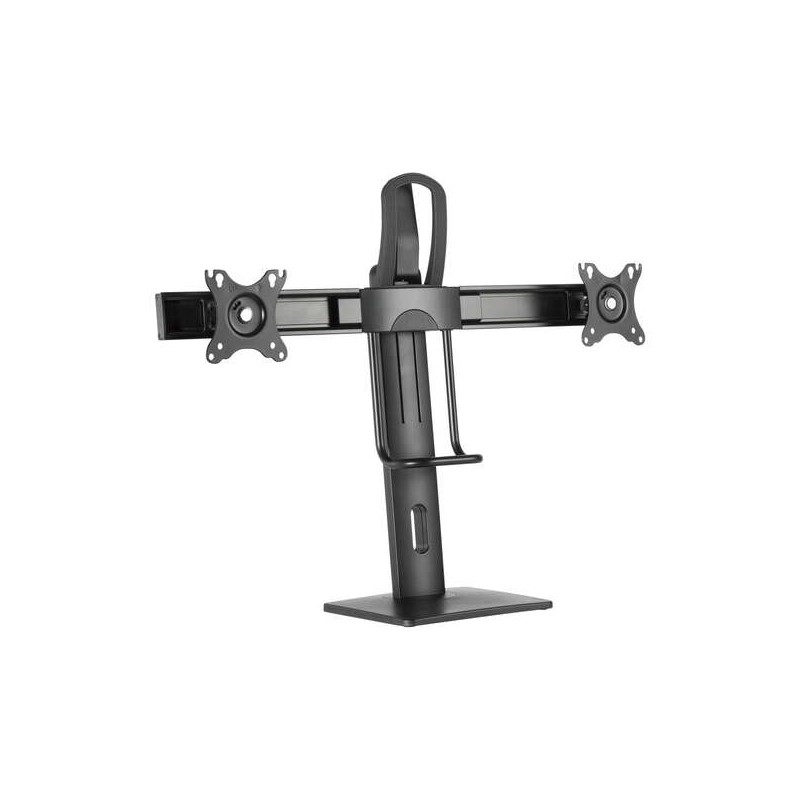 Supporto da tavolo girevole e inclinabile con contrappeso Aisens PRO per 2 monitor (17-27) - Nero