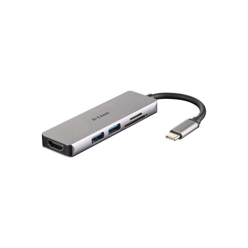D-Link USB-C Hub Lettore SD 5 in 1. MicroSD. 4K HDMI. 2x USB 3.0