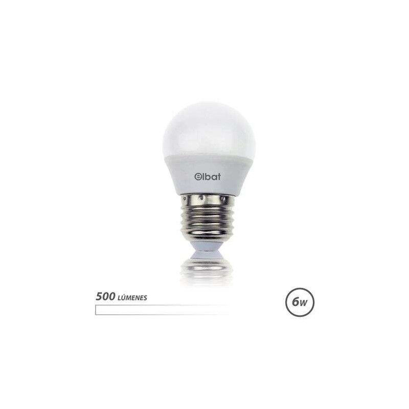 Lampadina LED Elbat G45 - 6W - 500lm - E27 - Luce Bianca