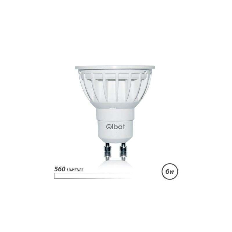 Lampadina LED Elbat GU10 6W 560LM Luce Bianca - Risparmio Energetico - Lunga Durata - Installazione Facile - Colore Bianco