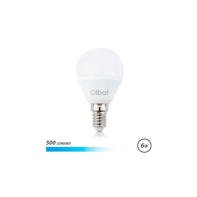 Lampadina LED Elbat G45 - 6W - 500Lm - E14 - Luce Bianca