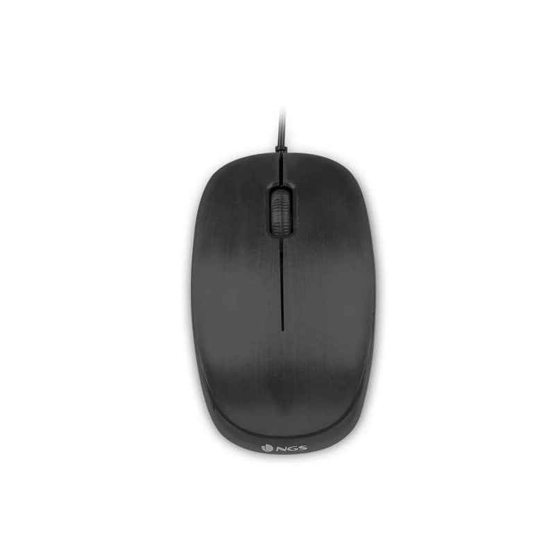 Mouse USB NGS Flame 1000 dpi - 3 pulsanti - Uso ambidestro - Colore nero