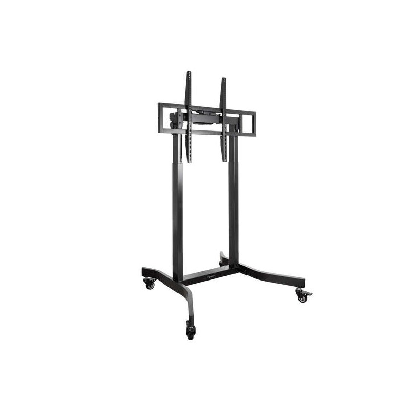 Supporto da pavimento elettrico con ruote Tooq Lux 55-100 - Nero