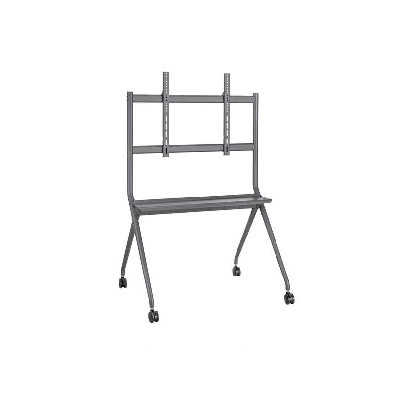 Supporto da pavimento Aisens PRO con ruote - 1 vassoio per schermo/TV interattivo 120 kg da 50-86 - Colore nero