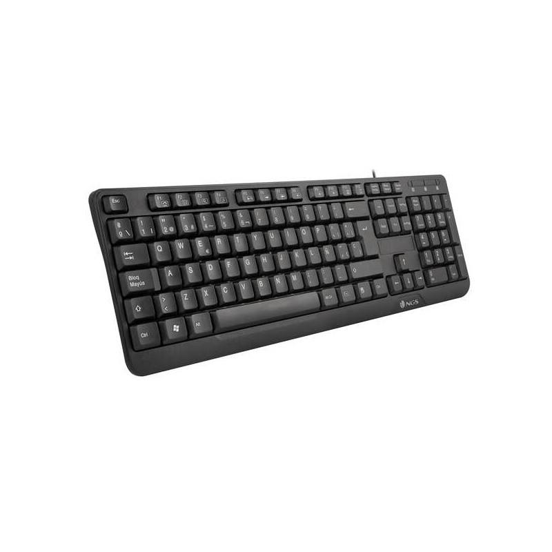 Tastiera multimediale USB NGS FunkyV3 - 12 tasti multimediali - Cavo da 1.40 m - Colore nero
