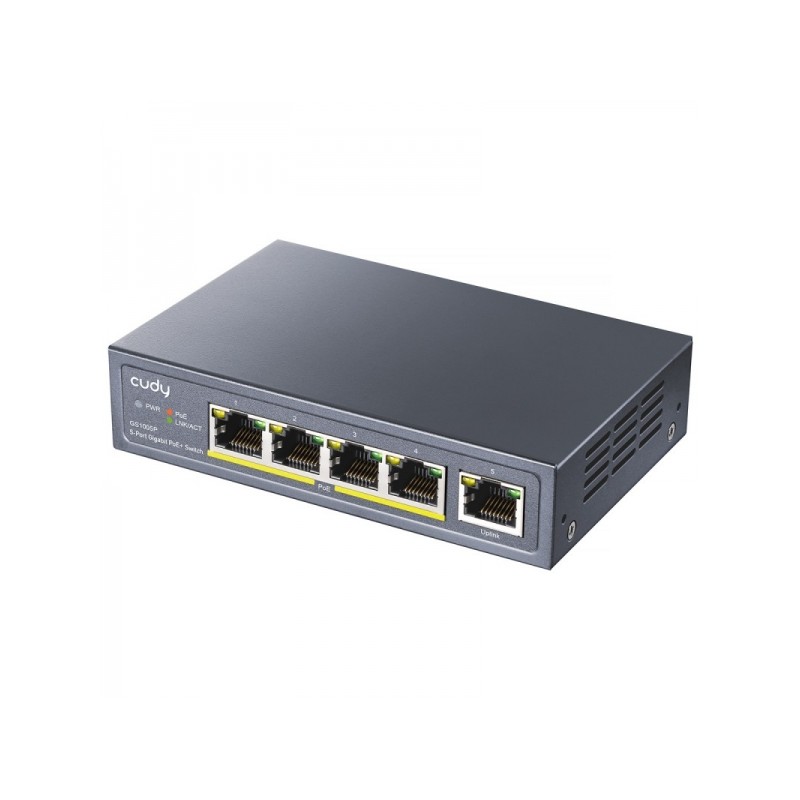 Switch Cudy GS1005P Gigabit PoE+ a 5 porte con 1 slot SFP