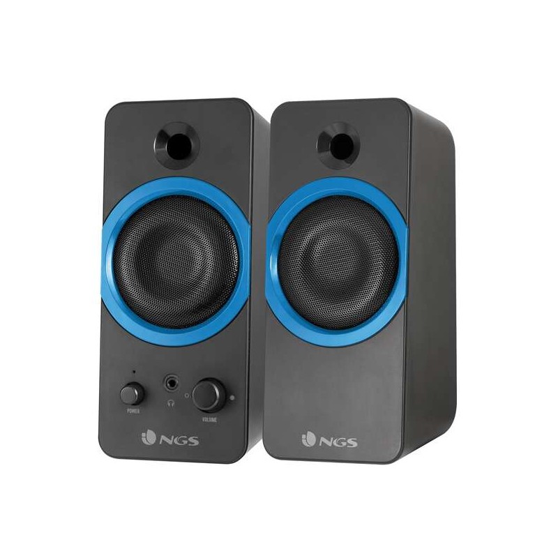 Altoparlanti NGS GSX-200 USB 2.0 20 W - Super Bass - Connessione jack da 3.5 mm - Controlli degli altoparlanti - Colore nero/blu