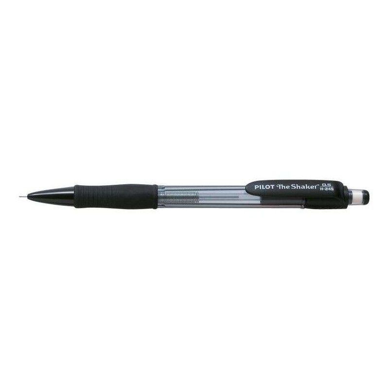 Portamine Pilot The Shaker H-245 - Impugnatura in gomma - Mina da 0.5 mm - Gomma - Colore nero