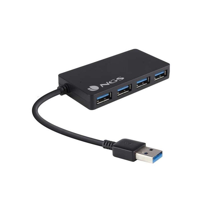 NGS Hub 4 Porte USB 3.0 - Velocità fino a 4.80GB/s - Colore Nero