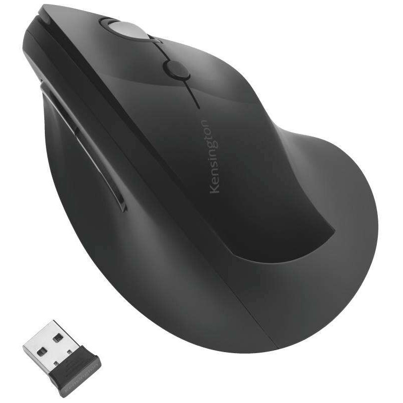 Mouse verticale wireless Kensington PRO Fit Ergo - Miglioramento della postura - Contorno naturale - Nero