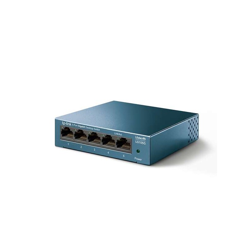 Switch da tavolo TP-Link - 5 porte 10/100/1000Mbps - Tecnologia Green - Controllo del flusso - Plug e Play