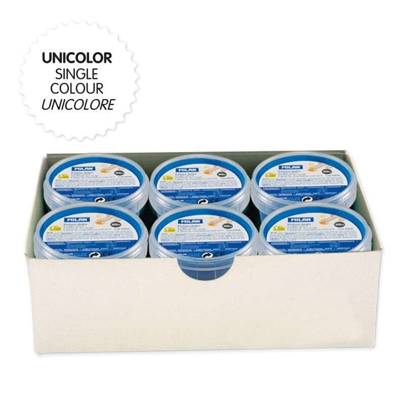 Milano Scatola da 6 Bottiglie 100 ml. Pittura con le dita - Facile applicazione - Miscelabile - Colore bianco