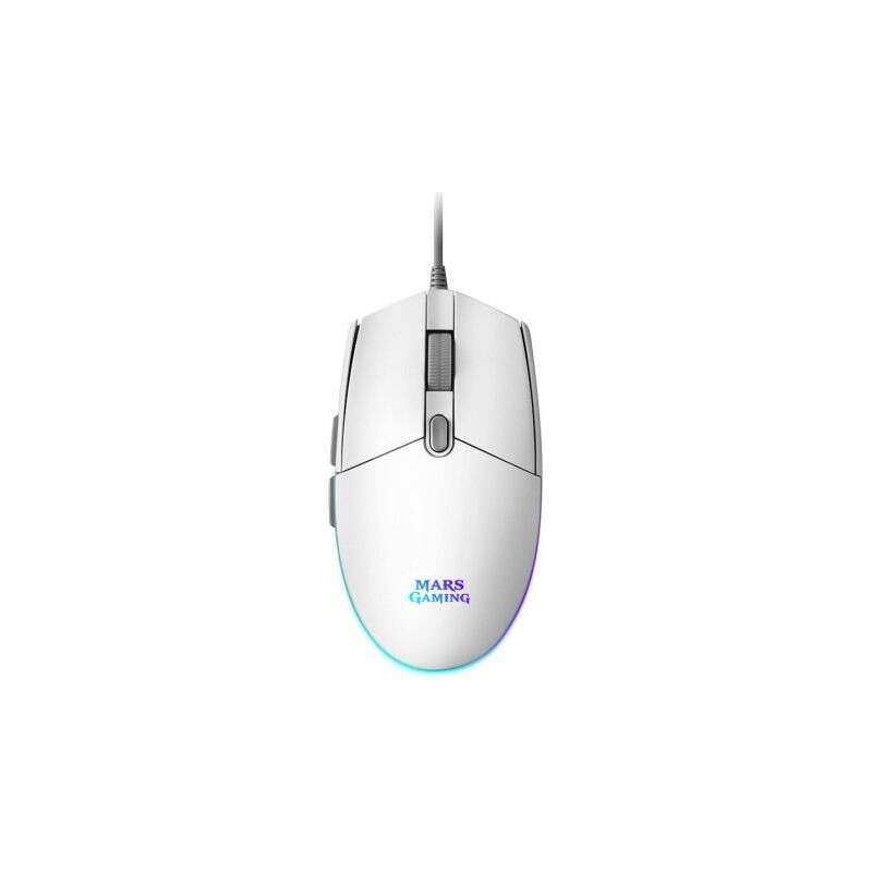 Mouse da gioco USB Mars Gaming MMG 3200 dpi - Illuminazione a flusso RGB - 5 pulsanti - Utilizzo per destrimani - Cavo da 1.60 m