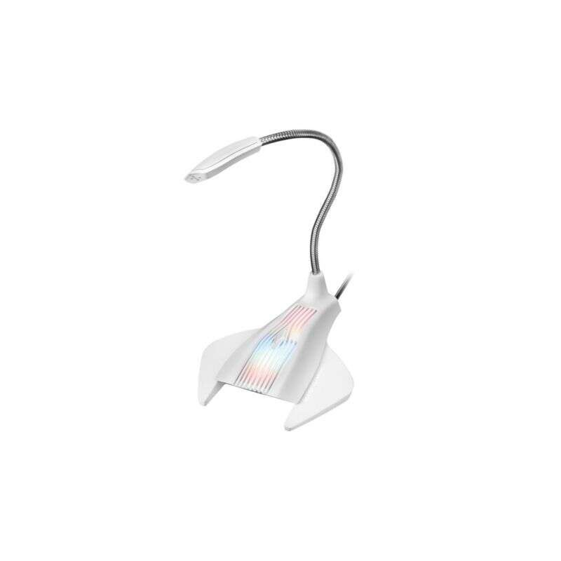 Microfono da tavolo Mars Gaming MMiC con collo flessibile USB - Illuminazione RGB - Pulsante Mute - Cavo da 1.50 m