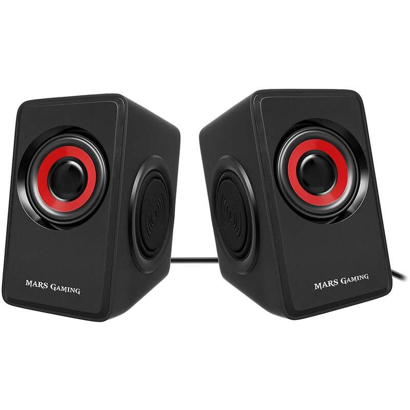 Altoparlanti Mars Gaming MS1 2.0 USB 10 W. jack da 3.5 mm - 6 driver audio: 2 attivi e 4 passivi - Controllo volume