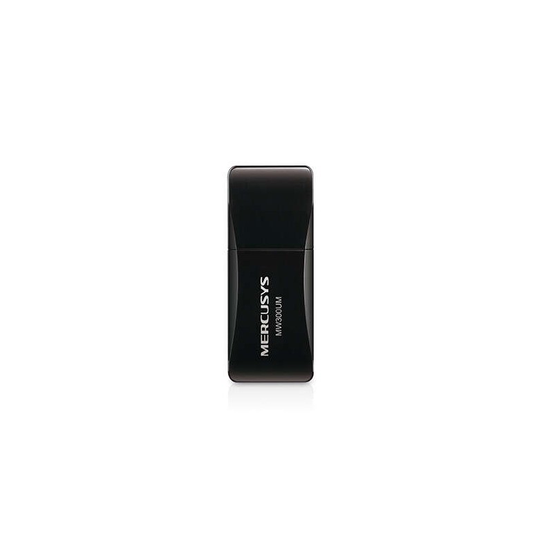 Adattatore USB 2.0 wireless Mini Mercusys N300 - Fino a 300 Mbps - Nero