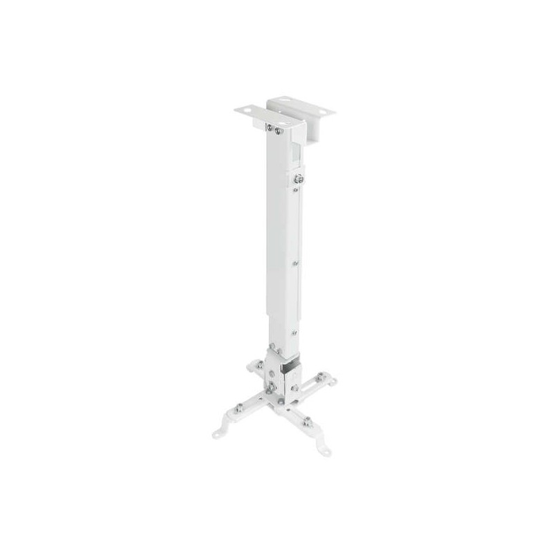 Supporto da soffitto universale Tooq per proiettore - Inclinabile e Girevole - Peso Max 20Kg - Colore Bianco