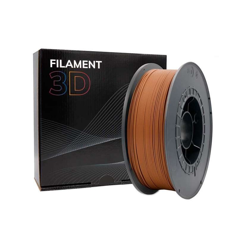 Filamento PLA 3D - Diametro 1.75 mm - Bobina da 1 kg - Colore Marrone