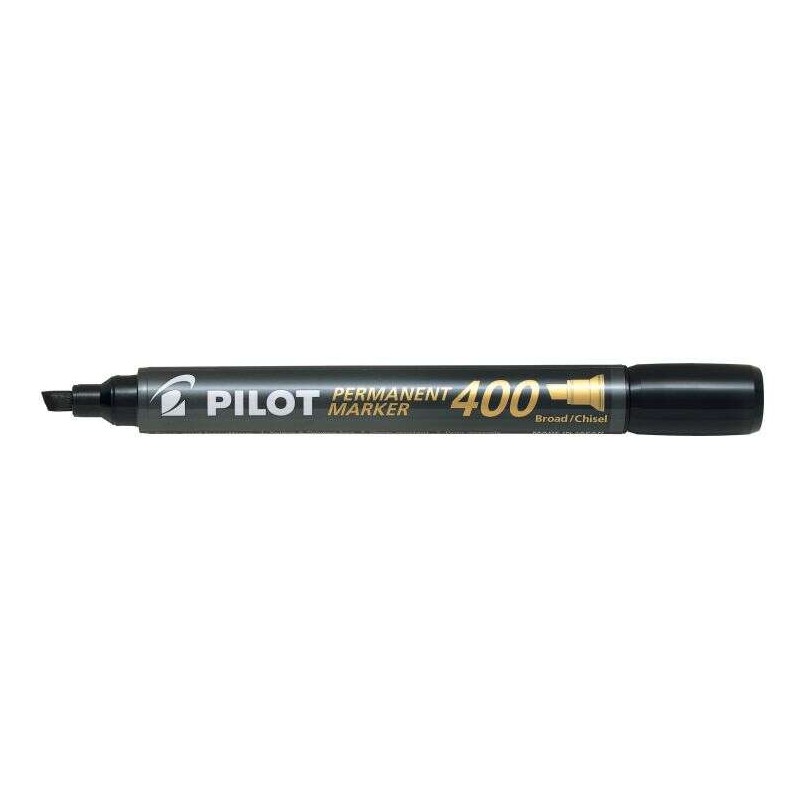 Pennarello permanente Pilot 400 - Punta a scalpello 4.5 mm - Corsa 4 mm - Colore nero