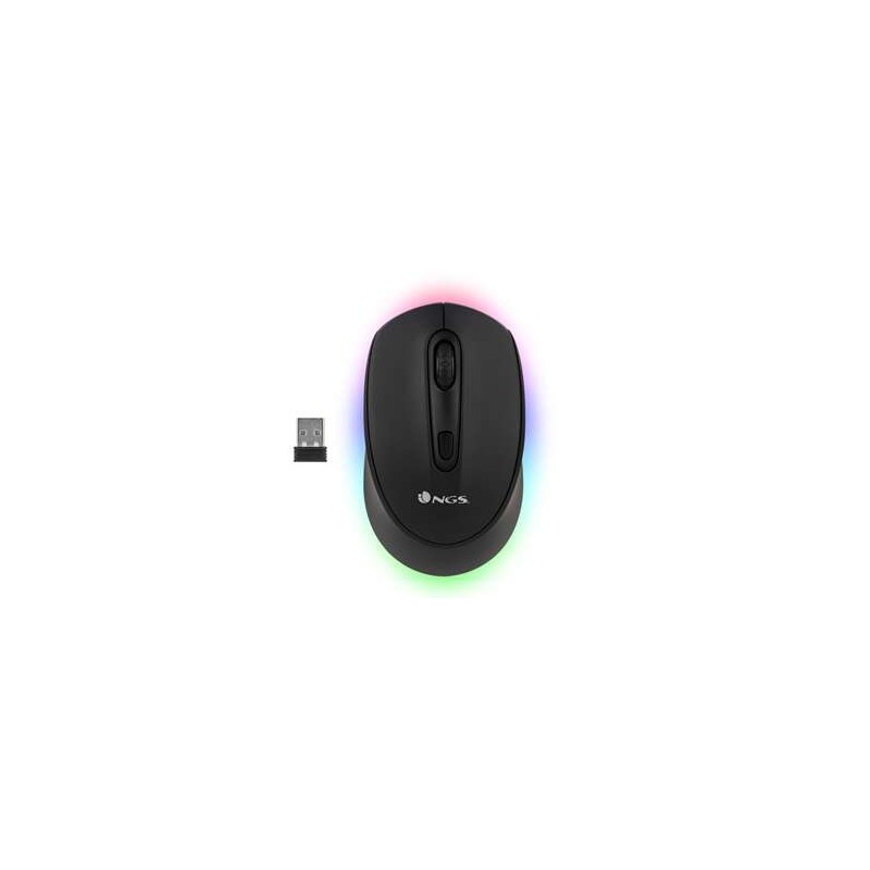 Mouse Bluetooth USB Wireless NGS Smog-RB 2400 dpi - Illuminazione LED RGB - 3 Pulsanti - Uso Ambidestro