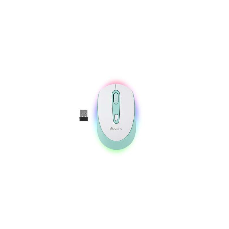 Mouse Bluetooth USB Wireless NGS Smogmint-RB 2400 dpi - Illuminazione LED RGB - 3 Pulsanti - Uso Ambidestro