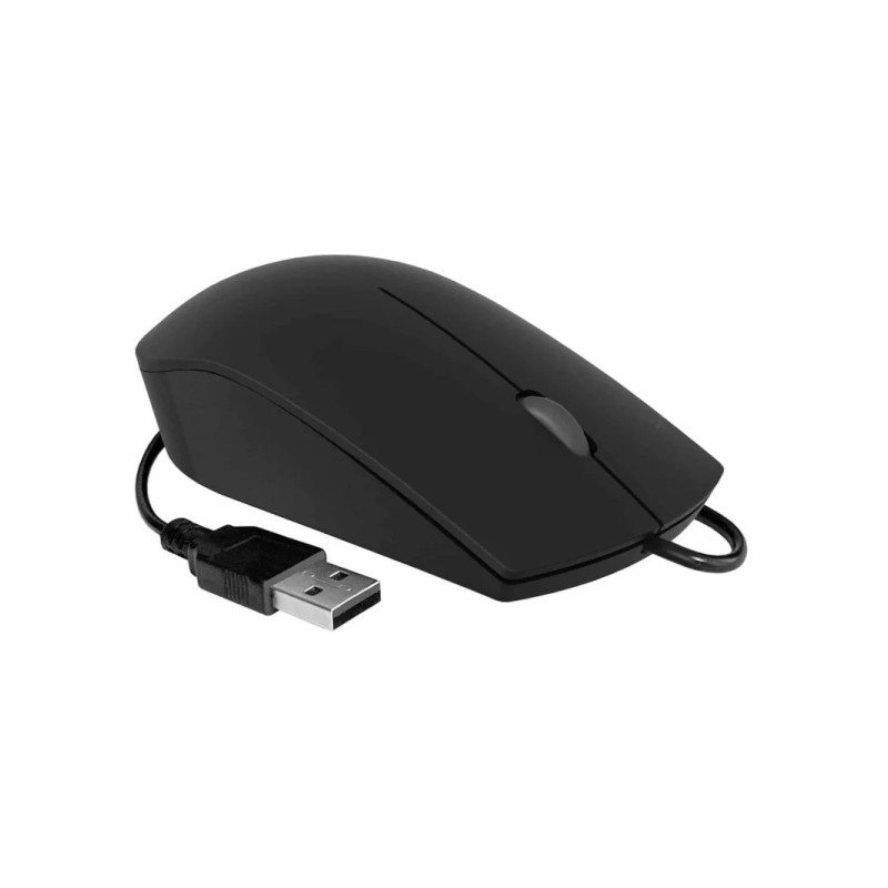 Mouse aziendale cablato Subblim - Design ultrasottile ed ergonomico - Tecnologia Silent Click - Colore nero opaco