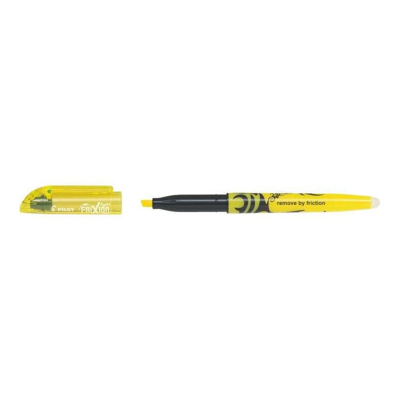 Evidenziatore cancellabile Pilot Frixion Light - Punta in fibra a scalpello - Tratto da 1 mm/3.5 mm - Colore giallo