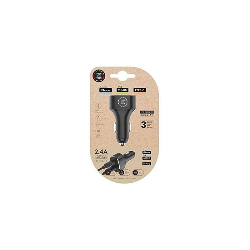 Caricatore per auto doppio USB-A TechOneTech: prestazioni elevate