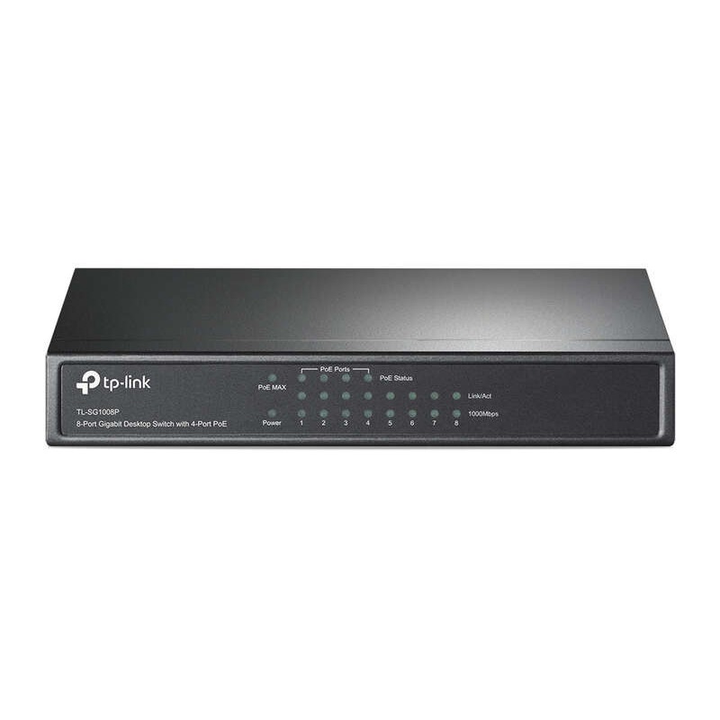 Switch desktop TP-Link: 8 porte Gigabit con 4 porte PoE