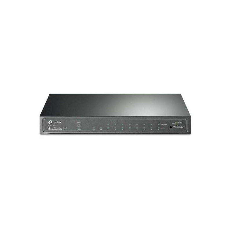 TP-Link JetStream Smart Switch - 8 Puertos Gigabit PoE con 2 Ranuras SFP