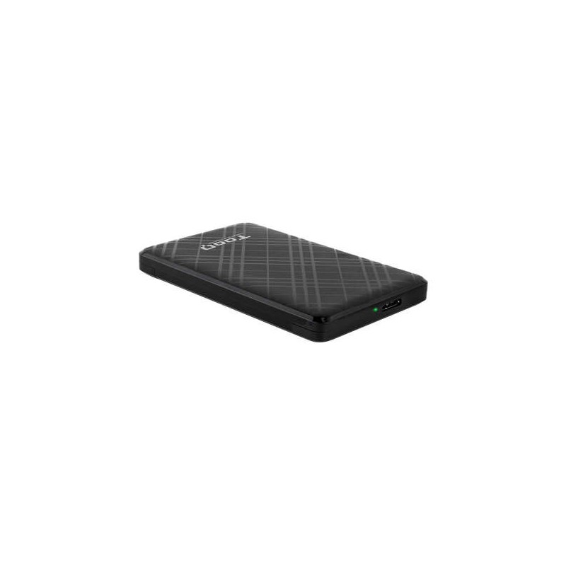 Tooq Custodia per HDD/SSD esterno da 2.5 USB 3.0/3.1 Gen 1 - SATA I. II e III - Cavo da USB 3.0 tipo Micro-B a USB 3.0 tip