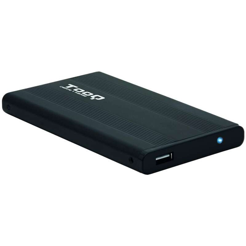 Tooq Contenitore esterno per HDD/SDD da 2.5 fino a 9.5 mm SATA USB 2.0 - Nero
