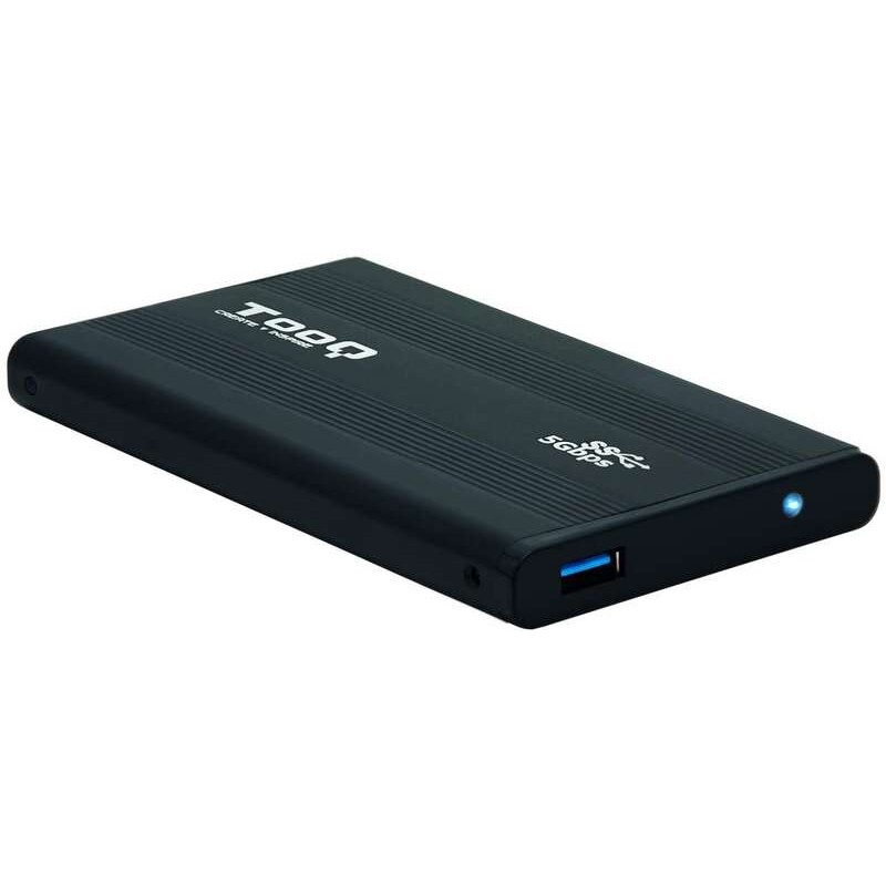 Tooq Contenitore esterno per HDD/SDD da 2.5 fino a 9.5 mm SATA USB 3.0 - Nero